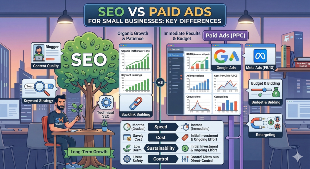 SEO vs Paid Ads for Small Businesses